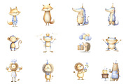 Yummy party - whimsy animal, an Illustration by DreamCafeArt (Thumbnail 3 of 8)