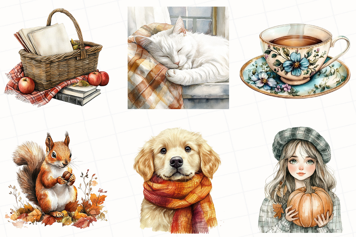Watercolor September End Clipart, an Illustration by OK Design (Photo 3 of 5)