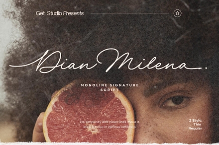 Dian Milena - Signature Script, a Script Font by Get Studio