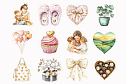 Watercolor Mothers Day ClipArt, an Illustration by Design Market (Thumbnail 2 of 4)