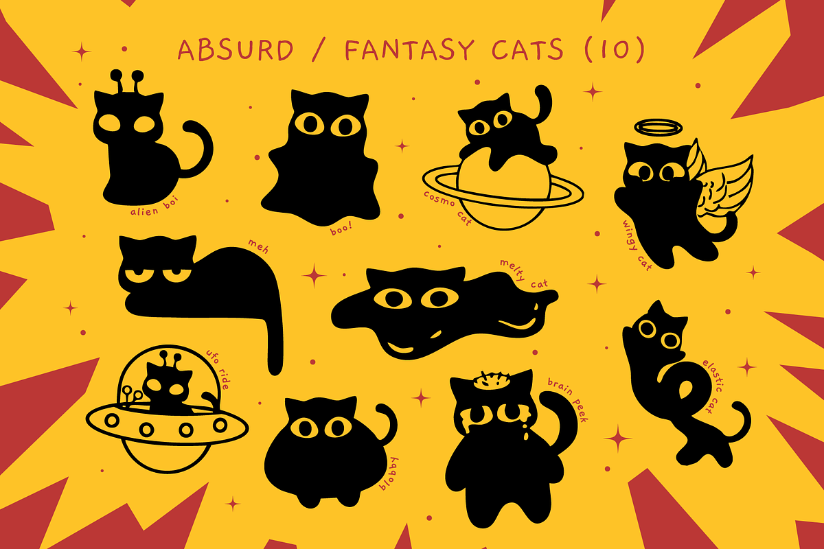 Funny Cat - Illustration Cat, an Animal Illustration by Invisual Studio (Photo 7 of 21)