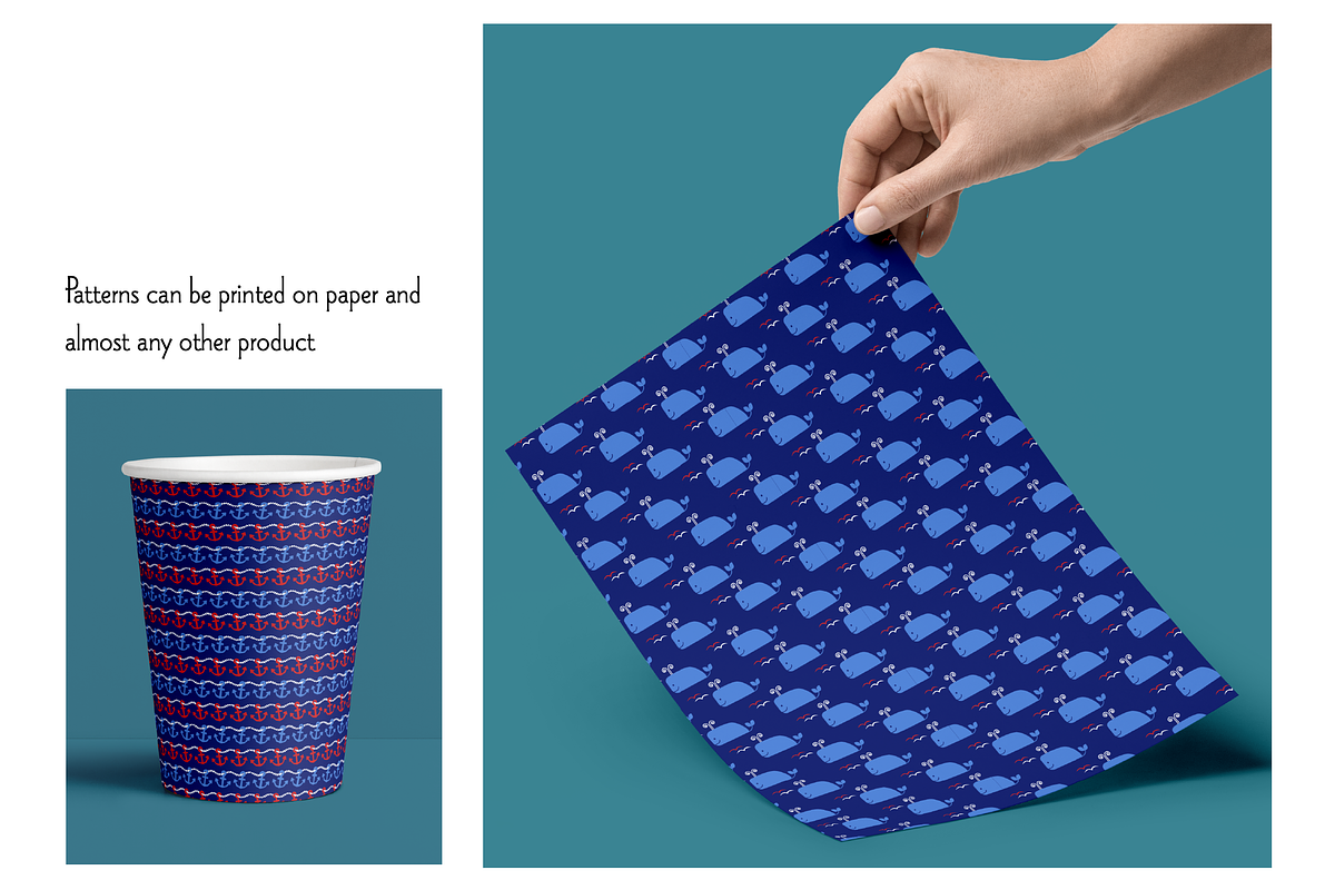 Seamless Nautical Patterns preview 2