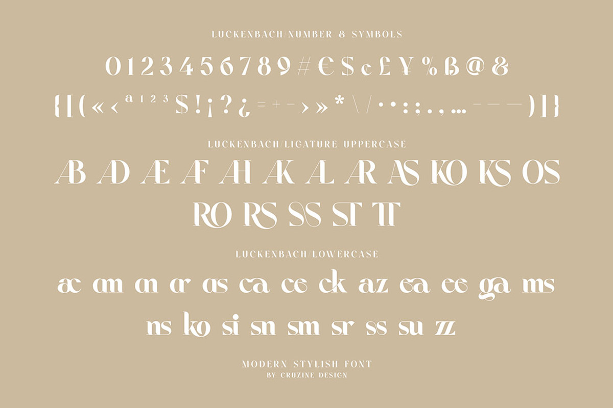 Luckenbach - Modern Serif Font, a Serif Font by Cruzine (Photo 8 of 9)