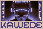 Kawede - Futuristic Aesthetic Fonts, a Sans Serif Font by Konstantine Studio (Thumbnail 1 of 3)