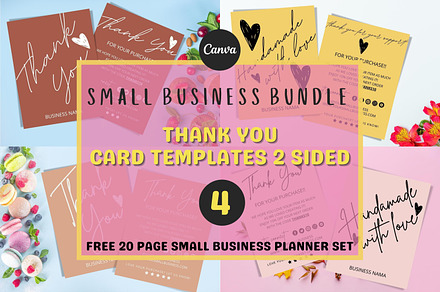 THANK YOU CARD FOR BUSINESS 2 SIDED