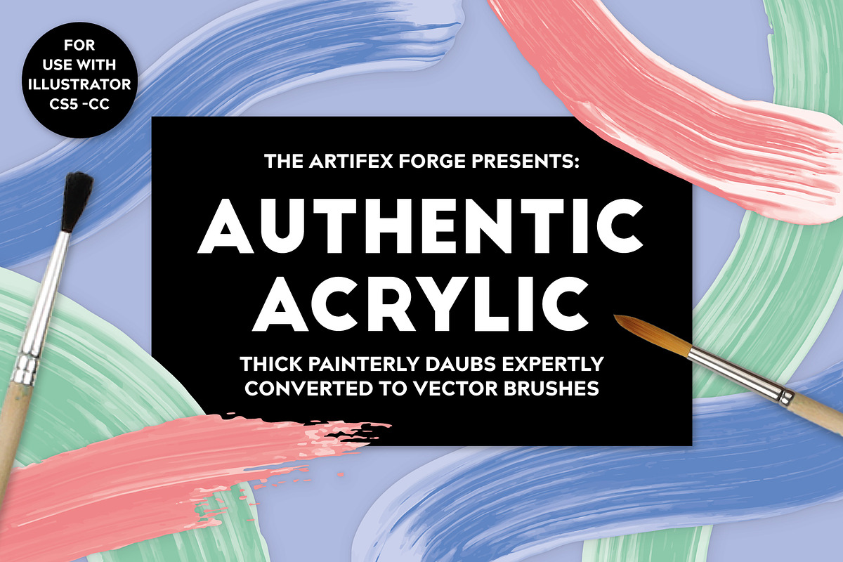 Authentic Acrylic Brushes, a Brush Add-On by The Artifex Forge (Photo 1 of 5)