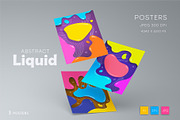 3 posters in liquid style. Art., a Decorative Illustration by KENO Mascots (Thumbnail 3 of 6)
