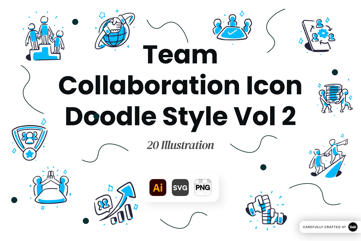 Team Collaboration Icon Doodle Vol 2, an Object Graphic by SLAB! Design (Photo 1 of 3)