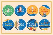 8 Summer Posters & Badge #1, a Decorative Illustration by Alexander Baidin (Thumbnail 6 of 6)
