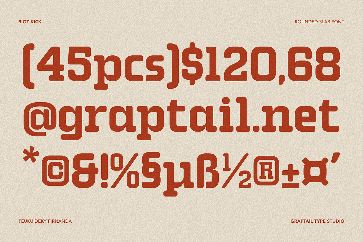 Riot Kick - Rounded Slab Font, a Slab Serif Font by Graptail (Photo 8 of 10)