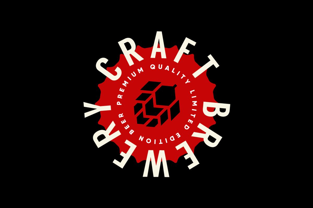 Craft beer brewery vector logo, a Food Illustration by provector (Photo 2 of 3)