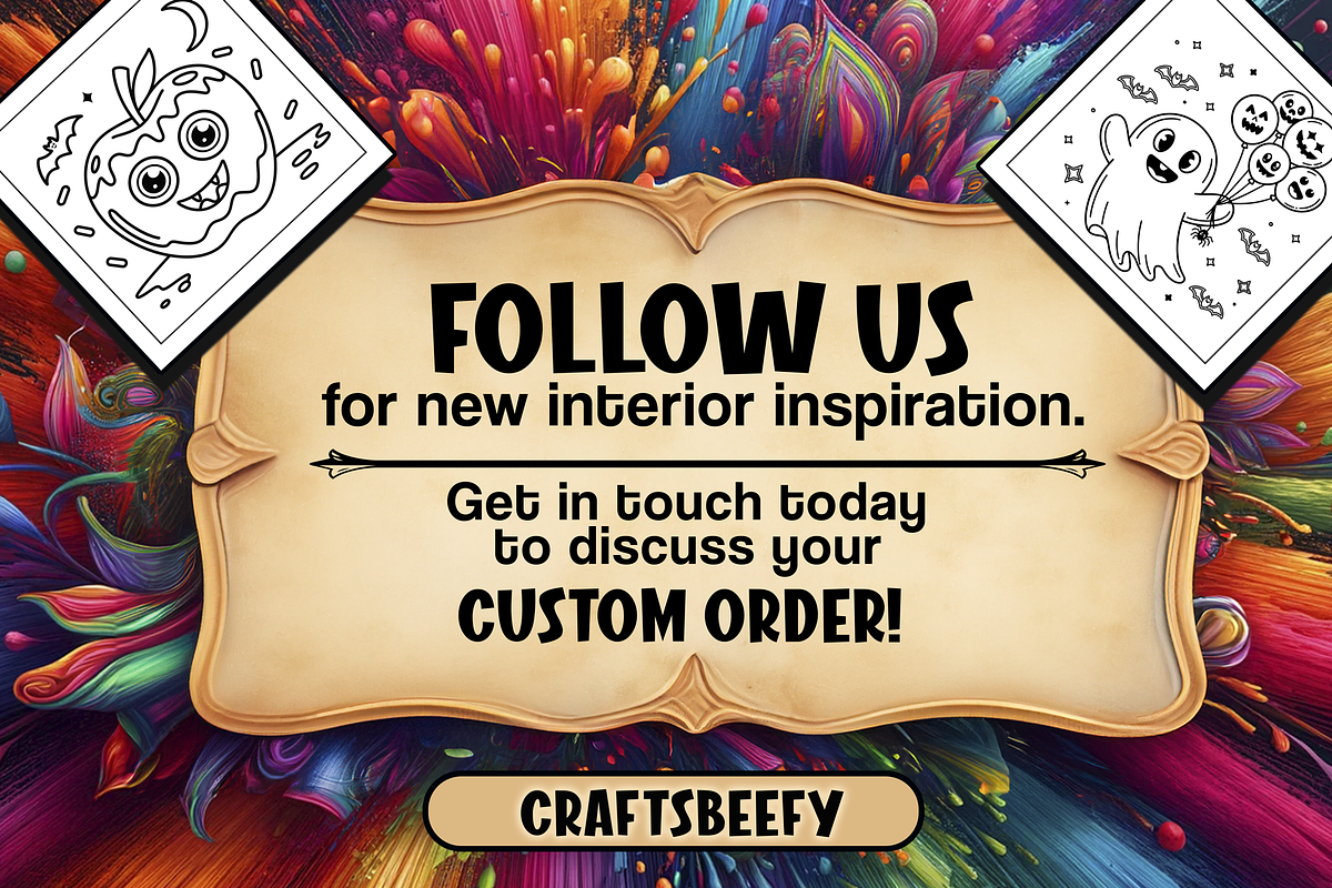 Bold Easy Spooky Stuff Coloring Page, a Seasonal Illustration by Craftsbeefy (Photo 4 of 4)