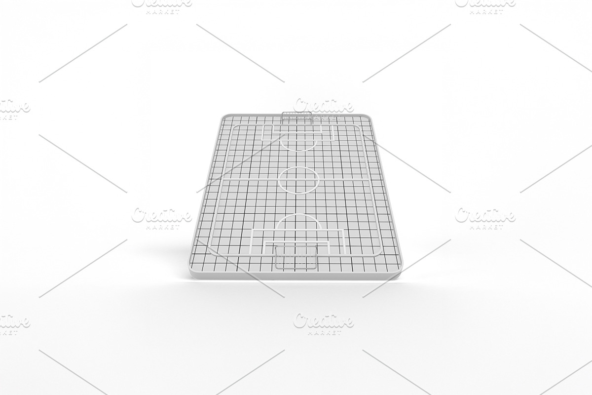 Cartoon Football Field Mockup, a Merchandise Mockup by Qaleb Studio (Photo 1 of 2)