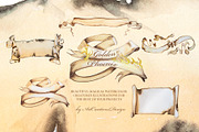 Watercolor Golden Phoenix Clipart, an Animal Illustration by ArtCreationsDesign (Thumbnail 4 of 10)