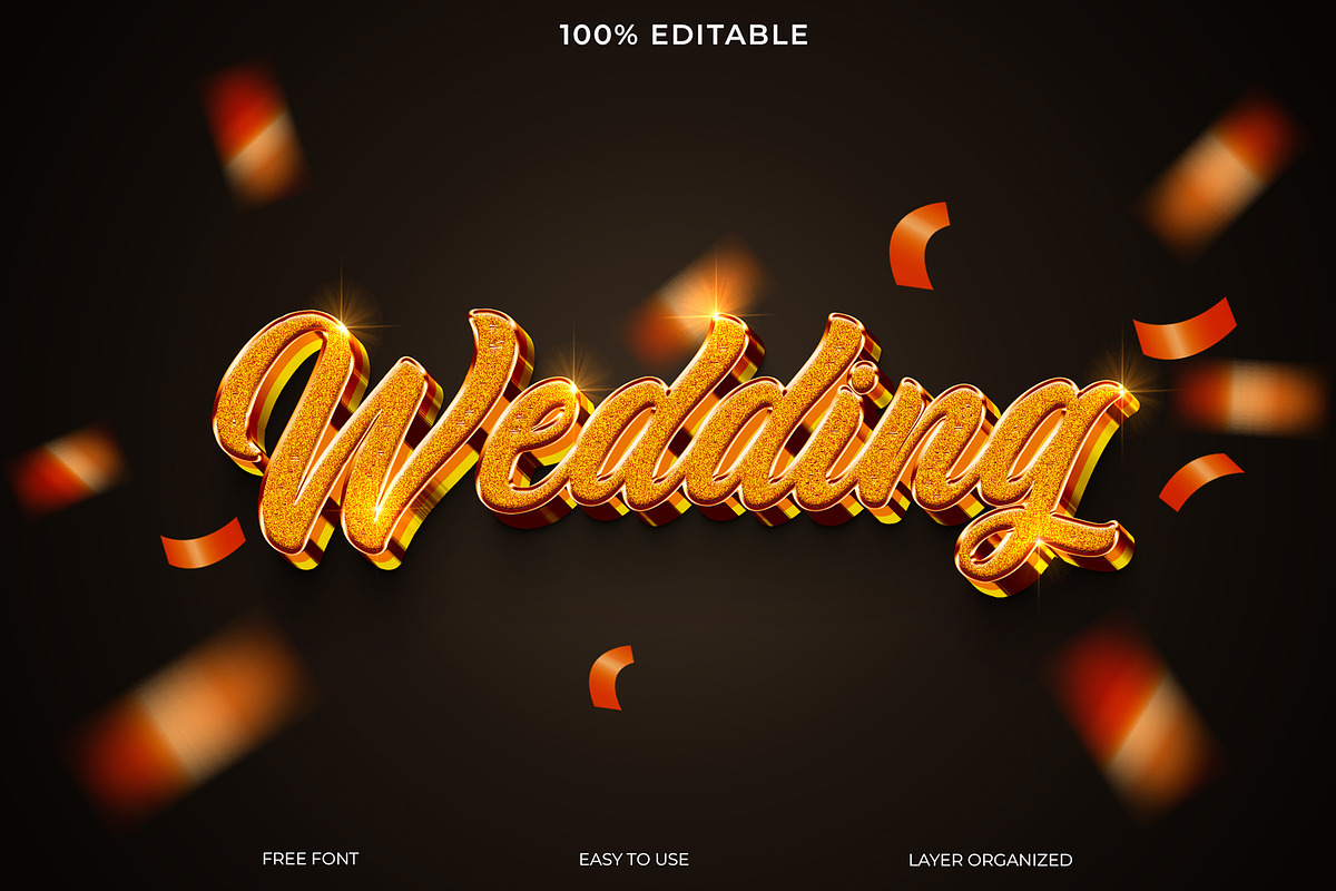 Elegant Gold Wedding Text Effect, a Layer Style Add-On by Imamul001