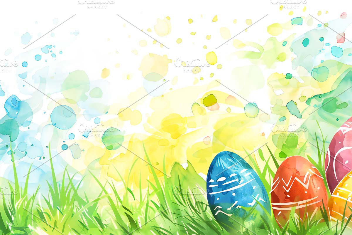 Watercolour easter papers bundle, an Illustration by VetalStock (Photo 3 of 8)