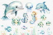 Under the sea baby shower png, an Animal Illustration by Invite to Clipart (Thumbnail 6 of 9)