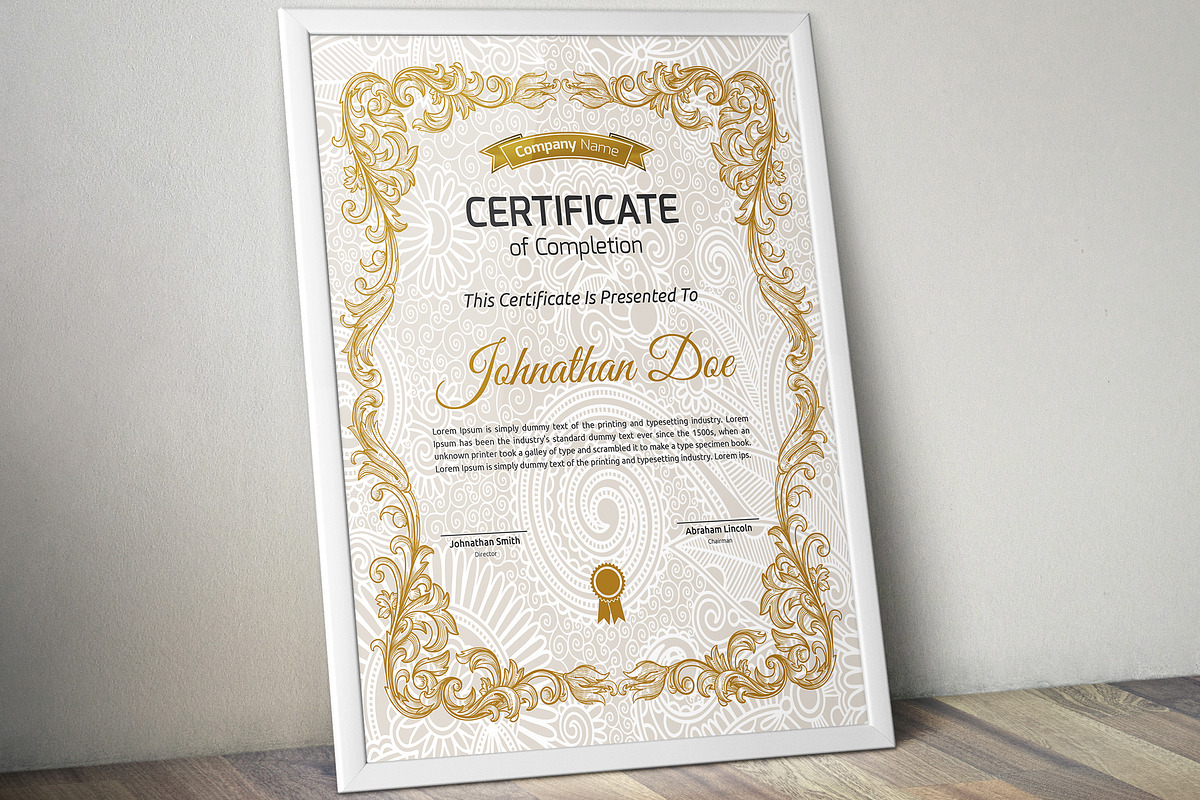 Certificate Word | PSD | AI, a Stationery Template by Curve Design (Photo 4 of 6)