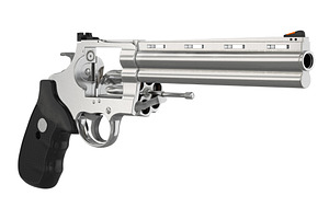 Revolver Firearm Gun Chrome Set