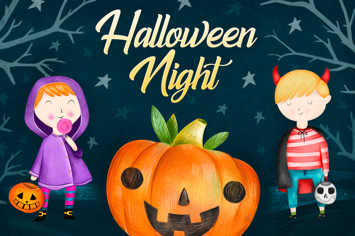 Halloween Night, a Decorative Illustration by Alina Sh (Photo 1 of 11)