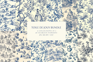 Toile De Jouy Patterns Bundle