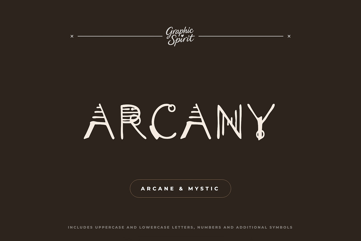 Arcany Decorative Font, a Handwritten Font by Graphic Spirit (Photo 1 of 8)