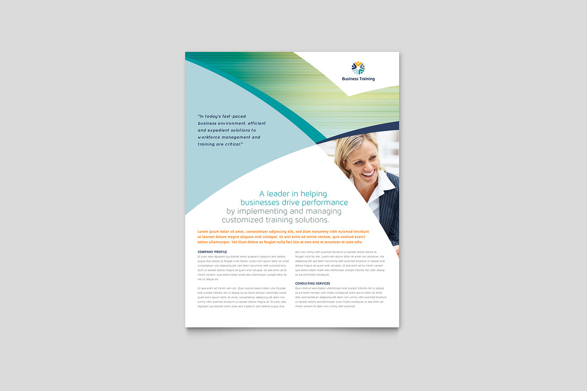 Business Training Datasheet Template, a Flyer Template by StockLayouts (Photo 2 of 5)