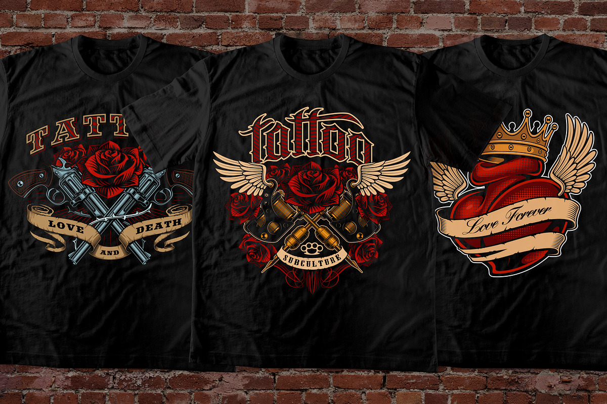 100 T-shirt Designs Bundle, an Illustration by Harry Kasyanov (Photo 5 of 37)
