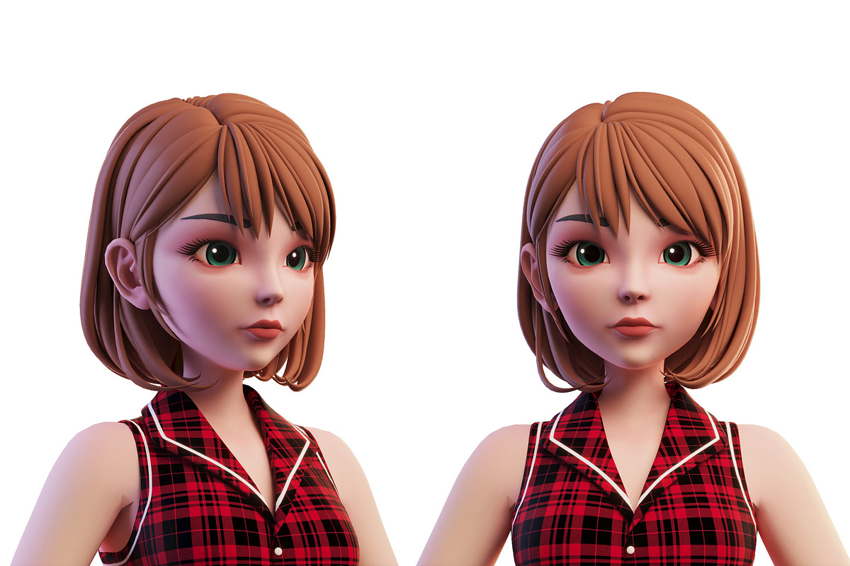 3D Stylized Girl_SG3FC, a Characters & Person 3D Model by LomellRueca (Photo 1 of 23)