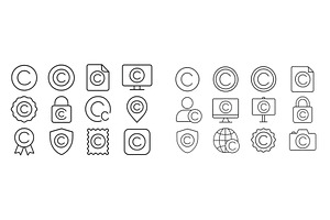 Collection of copyright symbols and, a Technology Illustration by ZinetroN