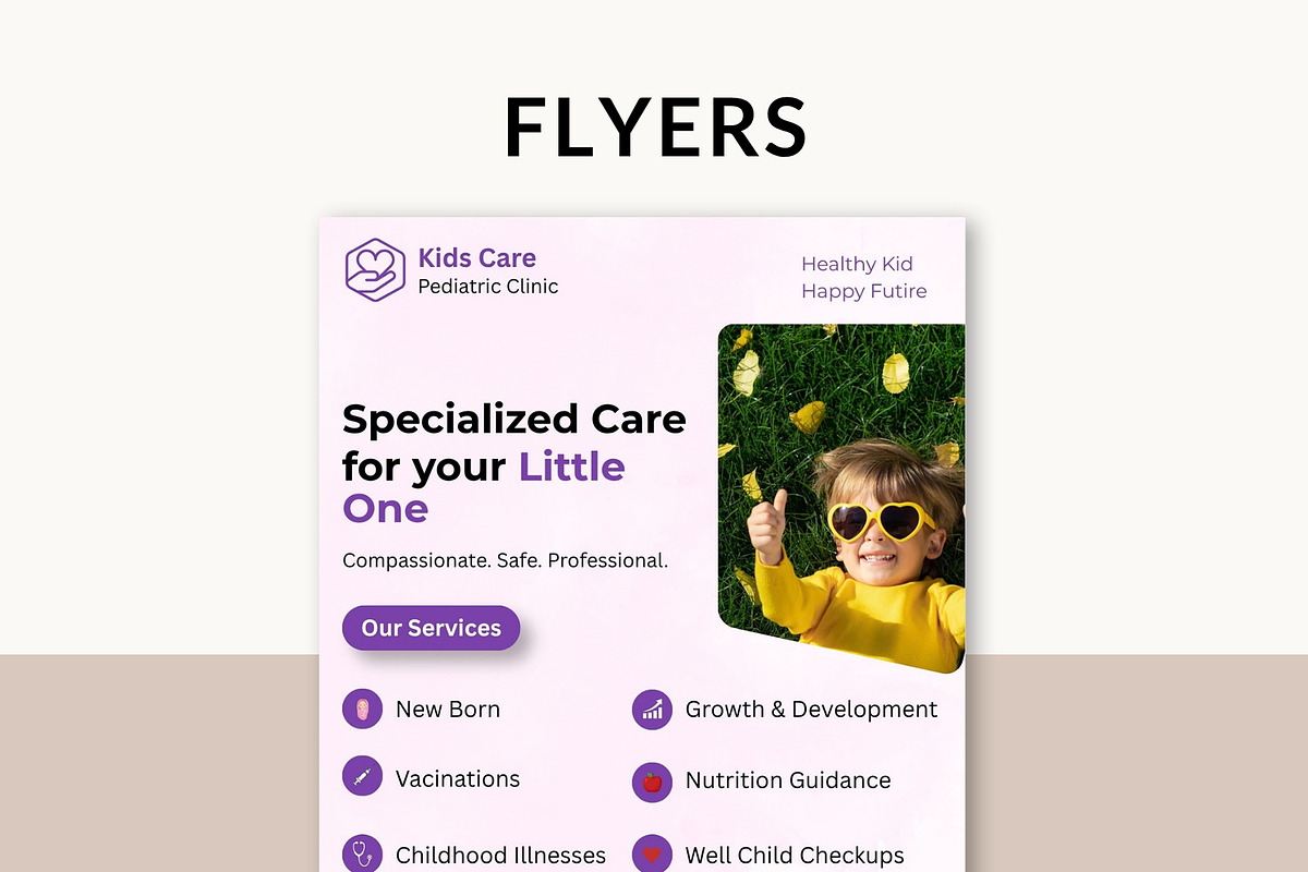 Clinic Flyer Template Editable Canva, a Flyer Template by Mohammad Sarfaraz (Photo 8 of 11)
