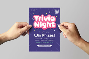 Simple Trivia Night Flyer Template