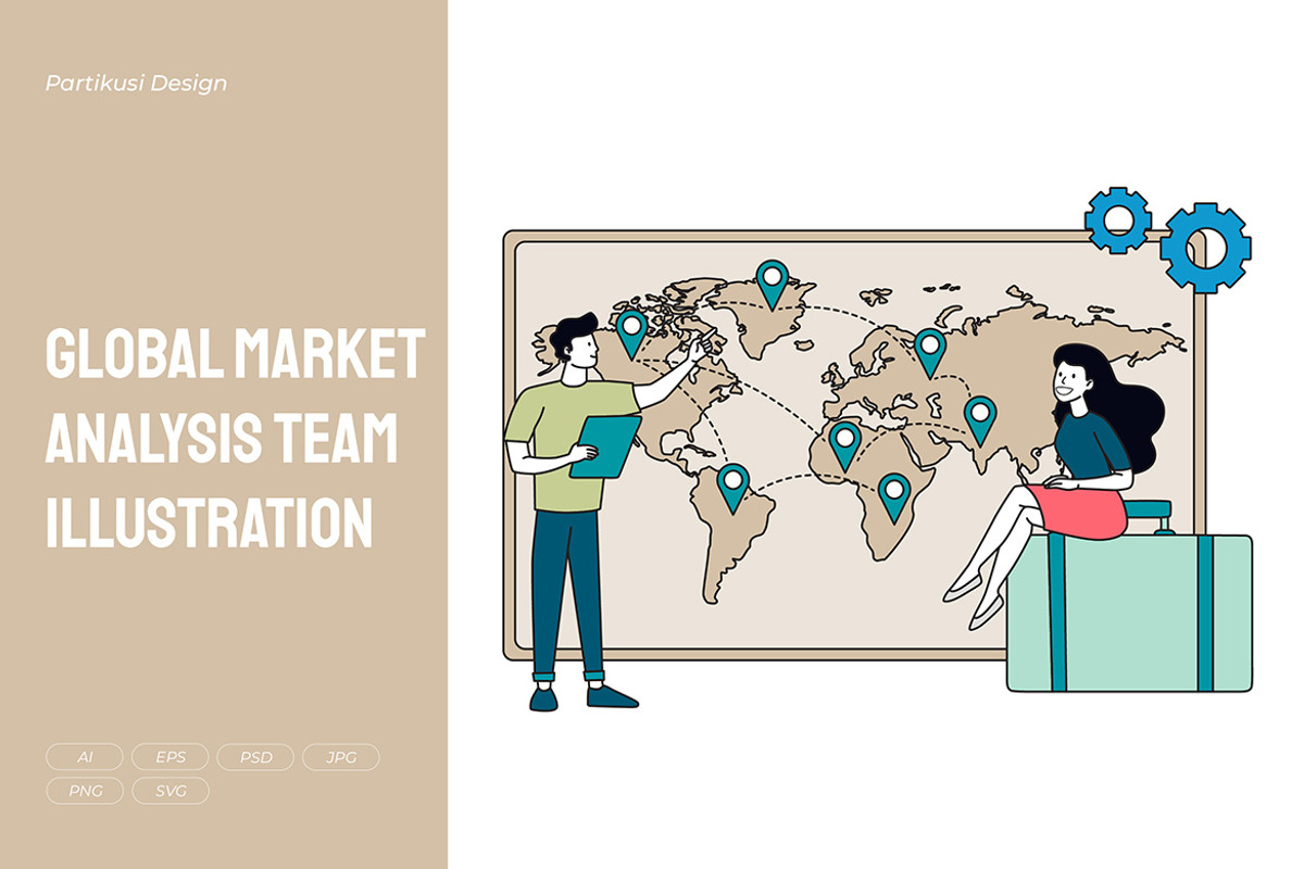 Global Market Analysis Team, a Person Illustration by Partikusi Design (Photo 1 of 3)