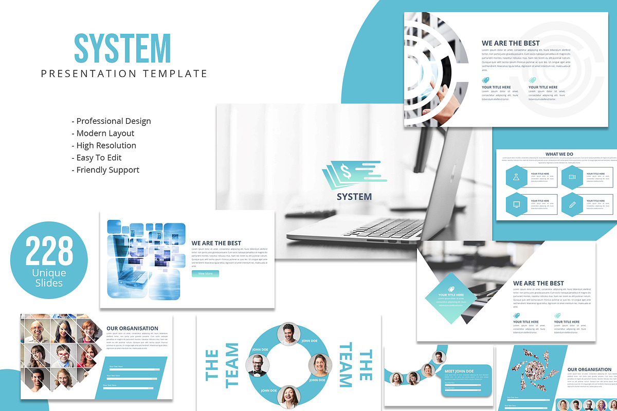 System Powerpoint Template, a Presentation Template by Creative Slides