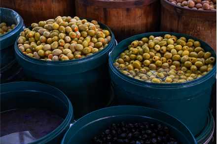 Different olives trading in the, a Food & Drink Photo by Jan Jack Russo Media