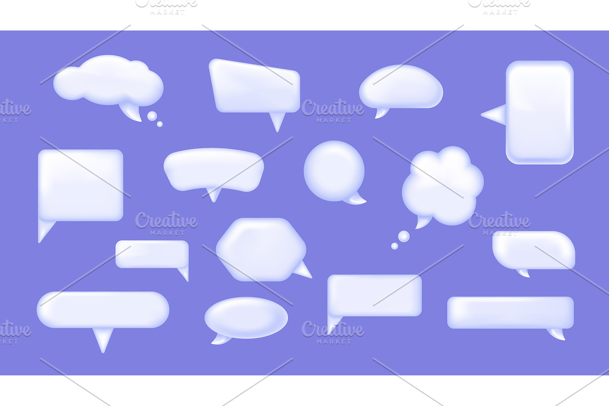 Speech Bubbles 3D Illustration, an Object Illustration by alexdndz