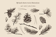 Pine Tree Elements | Illustrations, an Object Illustration by Max Lockwood (Thumbnail 2 of 9)