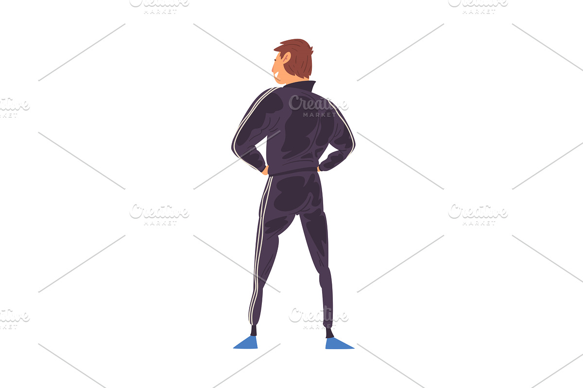 Young Man in Successful Pose, a Person Illustration by TopVectors