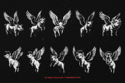 10 Bundle Dark Art Angel Pig Wing, an Illustration by Morspective (Thumbnail 6 of 7)