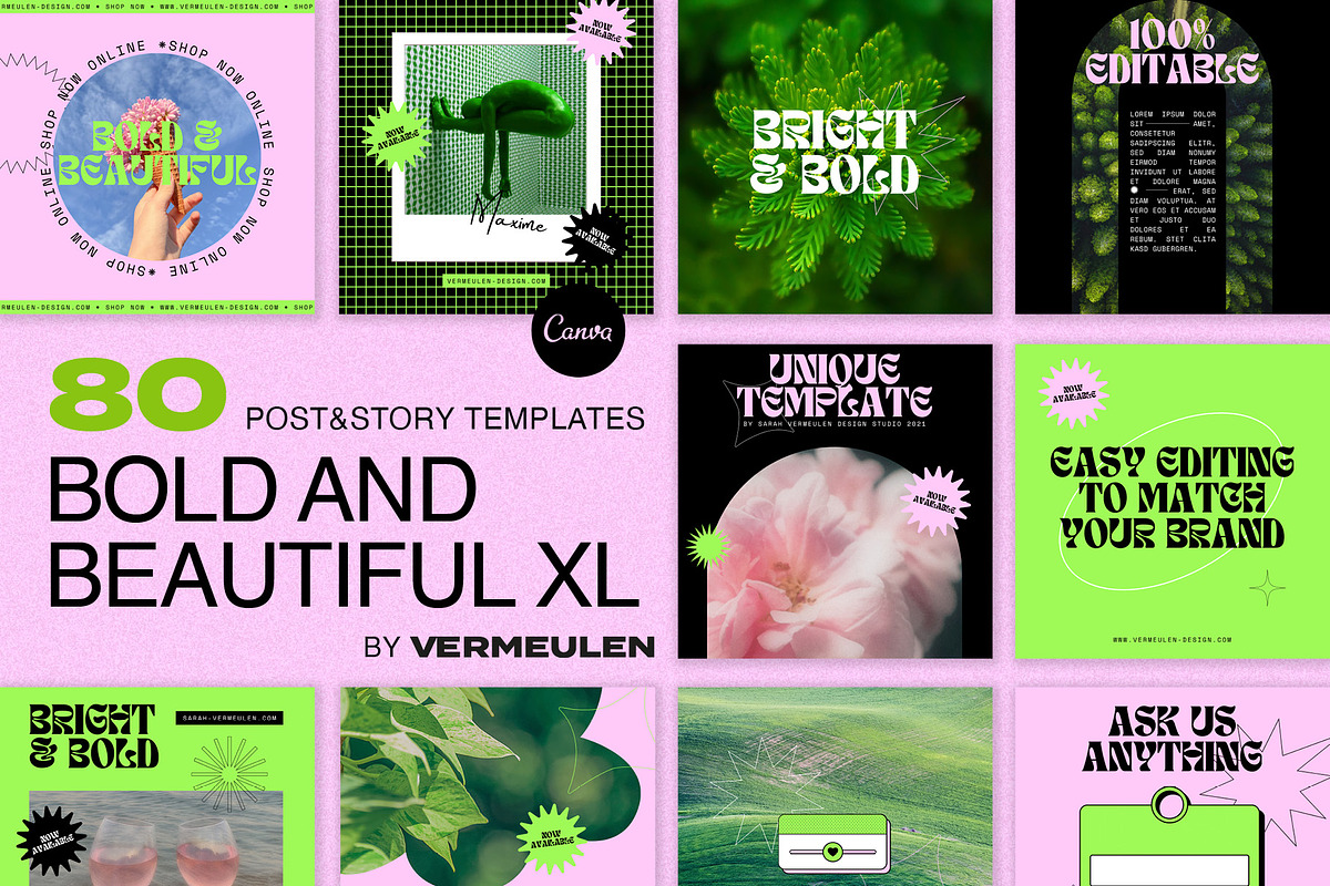 Instagram Social Media CANVA Y2K, a Social Media Template by Vermeulen Design Studio (Photo 1 of 6)