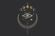 Cosmic signs and symbols, a Decorative Illustration by Chikovnaya (Thumbnail 8 of 21)