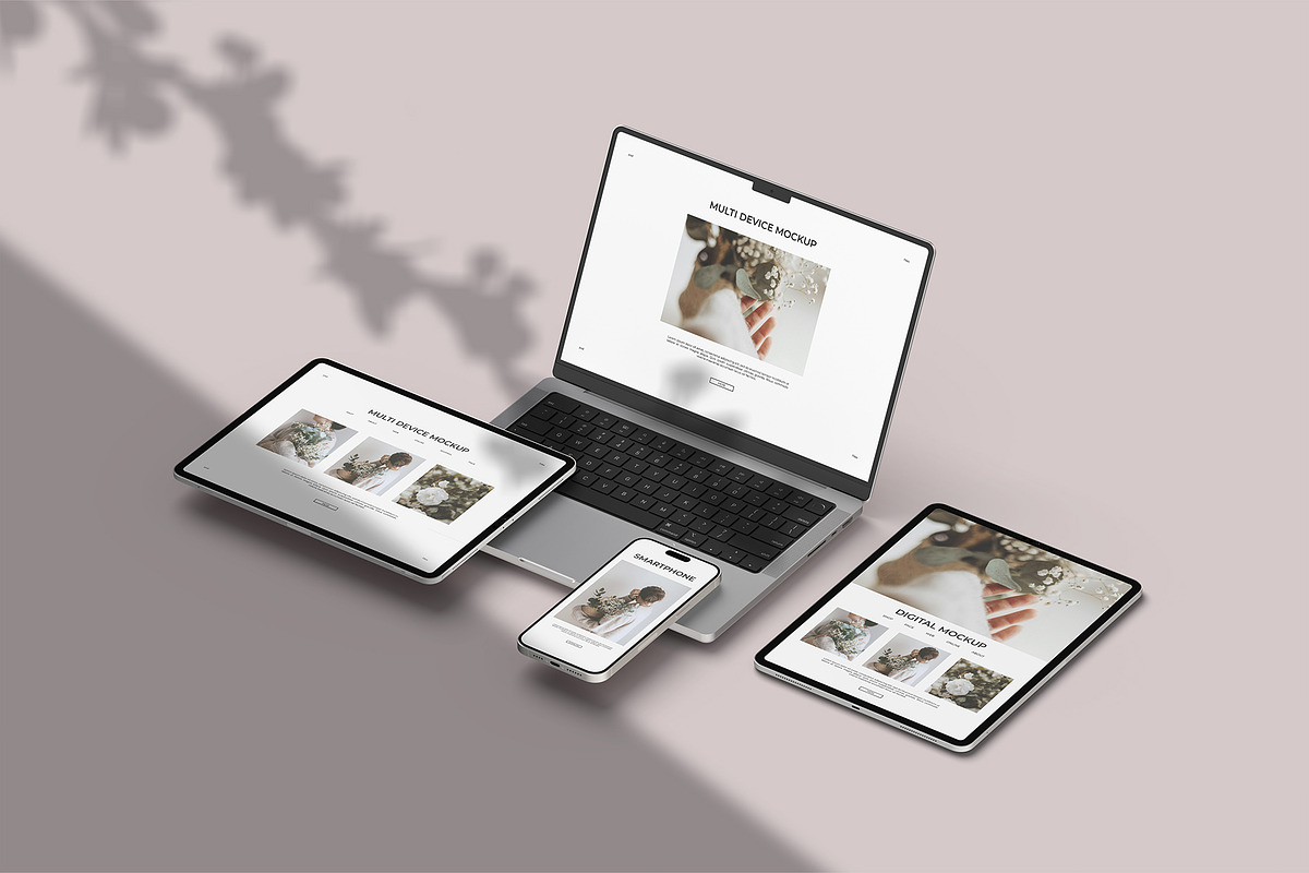 Multi Device Mockup - Scene Creator, a Wearable Device Mockup by graphicpages (Photo 6 of 14)
