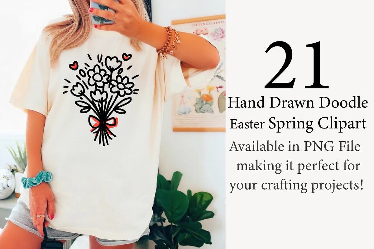 Hand Drawn Doodle Easter Spring Clip, an Illustration by Designworld (Photo 2 of 6)