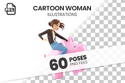 Cartoon Woman – Set of 60 Poses, a Person Illustration by 3DMask (Thumbnail 1 of 6)