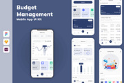 Budget Management Mobile App UI Kit, an UI Kit Template by uicube (Thumbnail 1 of 2)