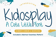 Kidosplay Font + Bonus, a Sans Serif Font by Kotak Kuning Studio (Thumbnail 1 of 8)