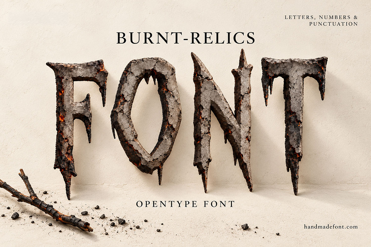 Burnt Relics Font, a Blackletter Font by Handmadefont (Photo 1 of 16)