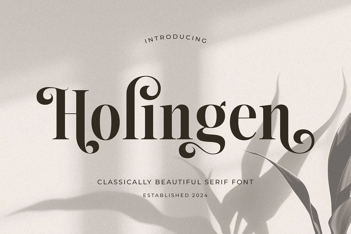 Holingen - Beautiful Serif Font, a Serif Font by Jimoji (Photo 1 of 7)