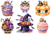 Cute  Halloween Sweets Clipart, an Object Graphic by Pixxel_Studio (Thumbnail 5 of 6)