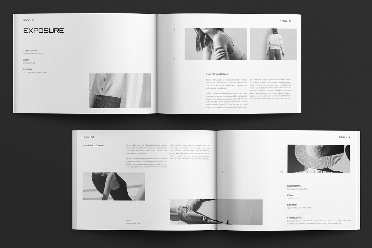 Photo Album Book Template Landscape, a Brochure Template by E-Type (Photo 5 of 7)